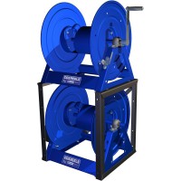 Premium double stacking hose reels for window cleaning vans