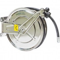 ME-070-2402-425 Stainless steel hose reel for air & water with 25m of 12mm I.D. hose