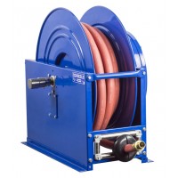 Bulk delivery spring rewind hose reel for 15m of 38mm (1.5") Air, Water or diesel hose 